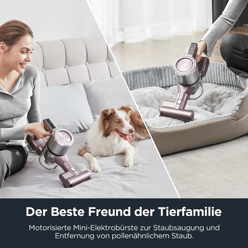 Eureka AK10 Pro Leichter Akku Staubsauger, 29000pa Kabelloser Staubsauger Leistungsstarker 60min Lau