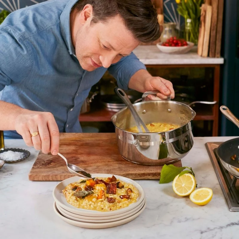 Jamie Oliver Topfset Edelstahl mit Ausgießer 6-teilig