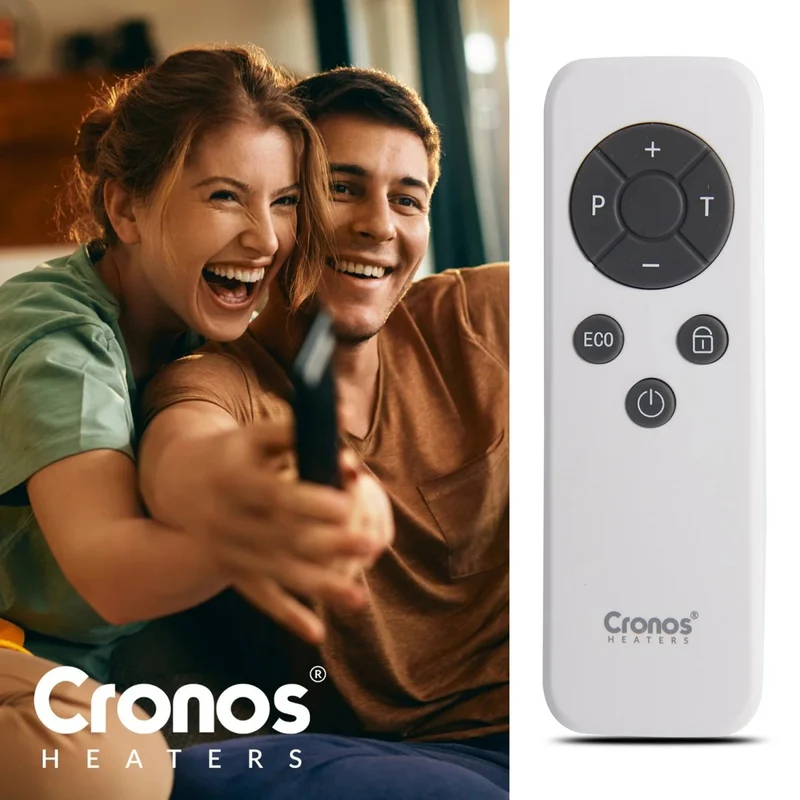 Cronos infrared heater, 330W, white, allergy friendly, ultra-thin, matte surface, heats an area up to 12m2, Synthelith PRO CRP-330TWP White