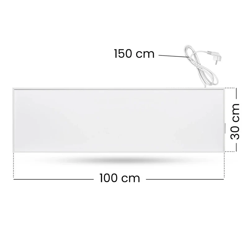 Cronos infrared heater, 330W, white, allergy friendly, ultra-thin, matte surface, heats an area up to 12m2, Synthelith PRO CRP-330TWP White