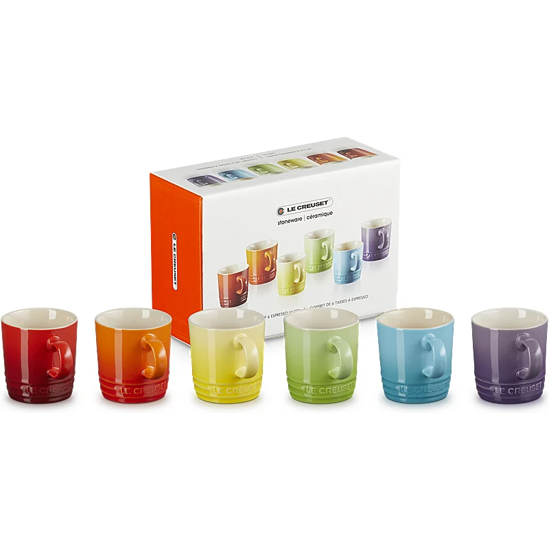 Le Creuset Becher 100 ml 6er Set Regenbogen