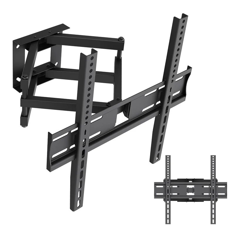 Maclean TV Mount / Bracket, max VESA 400x400, 32-70", up to 40 kg, black, tilt adjustment +12°–-12° and swivel adjustment +60°–-60°, MC-192