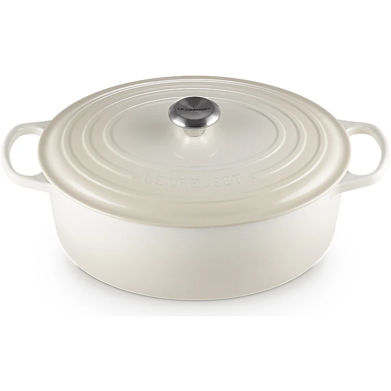 Le Creuset Bräter Signature oval 31 cm Meringue