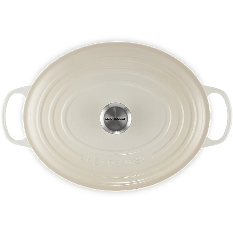 Le Creuset Bräter Signature oval 31 cm Meringue