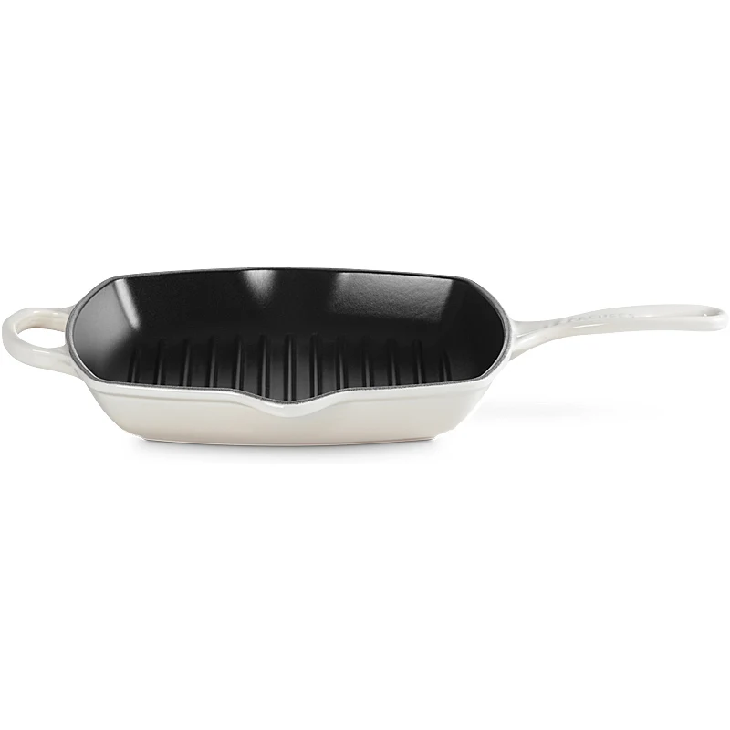 Le Creuset Grillpfanne quadratisch Signature 26 cm Meringue