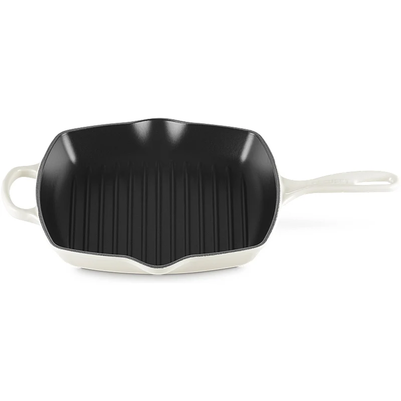 Le Creuset Grillpfanne quadratisch Signature 26 cm Meringue