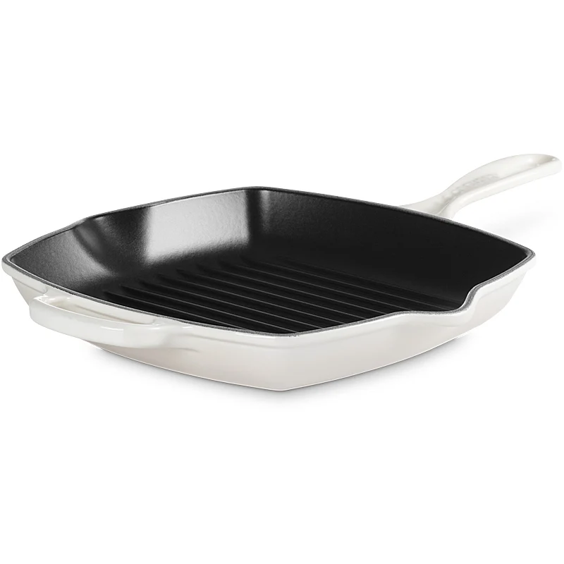 Le Creuset Grillpfanne quadratisch Signature 26 cm Meringue