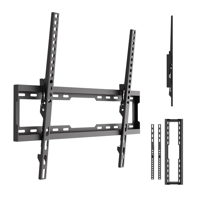 Maclean TV Mount / Bracket, max VESA 600x400, 37-86", up to 45 kg, black, tilt adjustment 0°–8°, MC-188