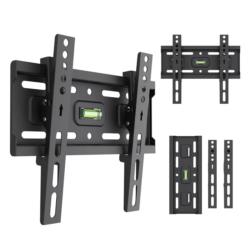 Maclean TV Mount / Bracket, max VESA 200x200, 13-43", up to 45 kg, black, tilt adjustment +2°–-10°, MC-189