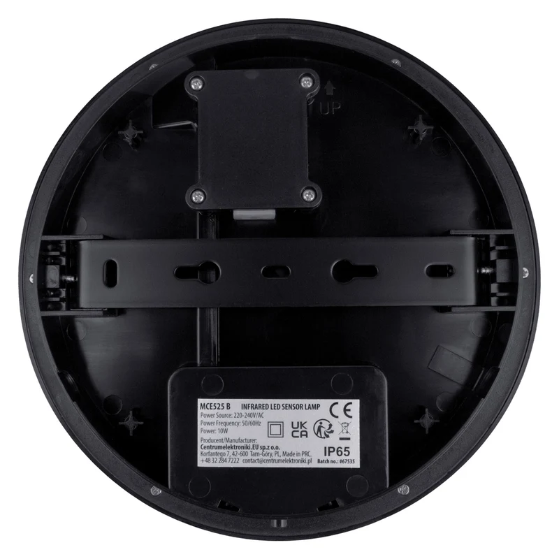 Maclean LED lamp with motion sensor, PIR sensor, black, 10W, IP65, 1000lm, neutral color, MCE525 B