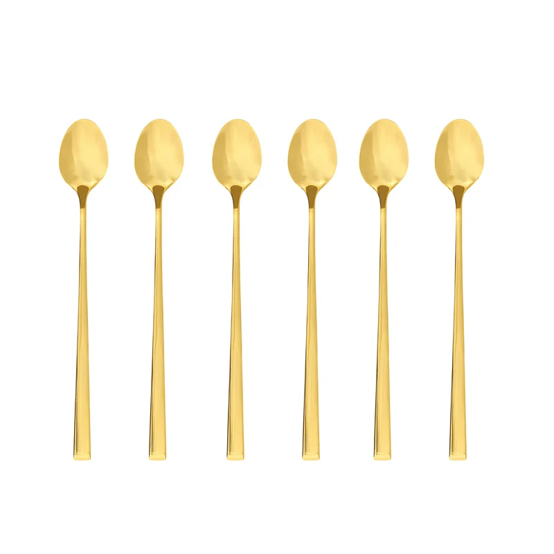 Ambition dessert spoon set, 6 pieces, gold color, Como