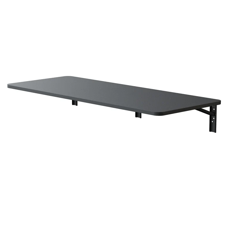 Maclean folding shelf/top, black, 100x40 cm, max 50 kg, MC-128 B