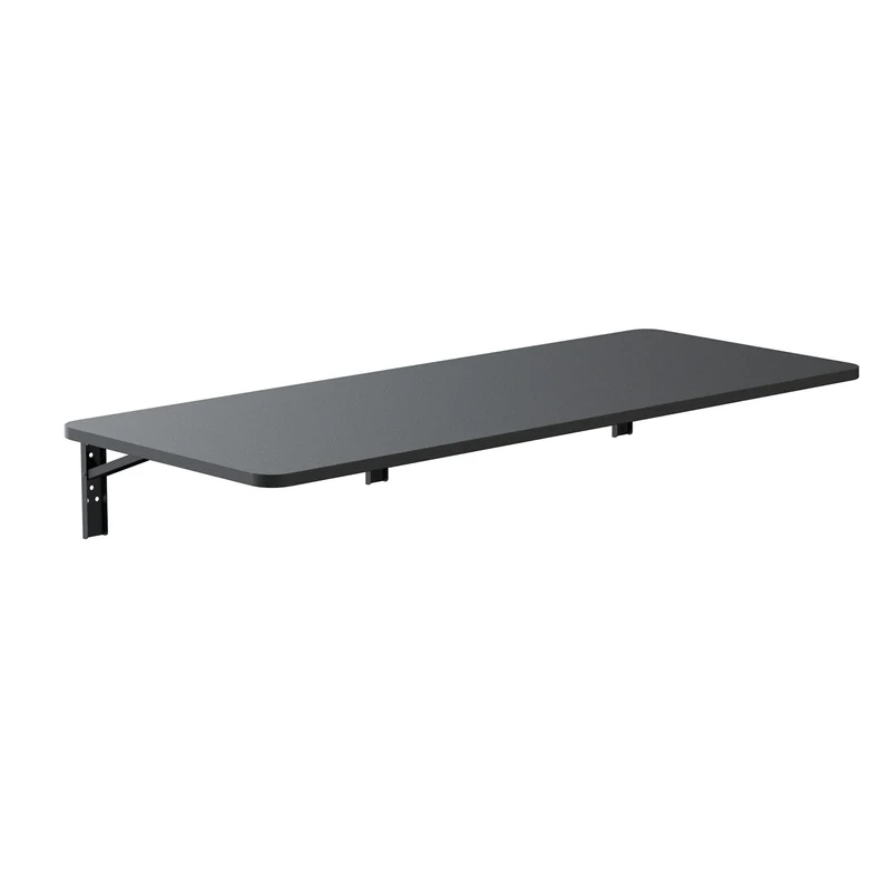 Maclean folding shelf/top, black, 100x40 cm, max 50 kg, MC-128 B