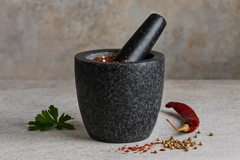 Cookinglife Mörser Granit Schwarz ø 13 cm
