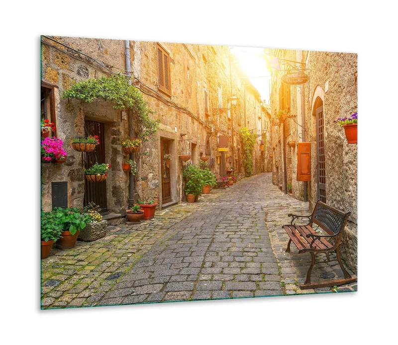 TMK ArtDeko Herdabdeckplatte 1 Teilig 60x52 cm - Spritzschutz Herdabdeckung – Herdschutz aus Sicherh