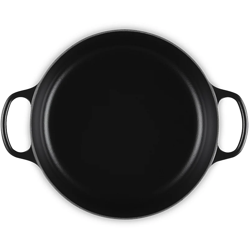 Le Creuset Gourmet Bräter Signature 24 cm Schwarz matt innen & außen