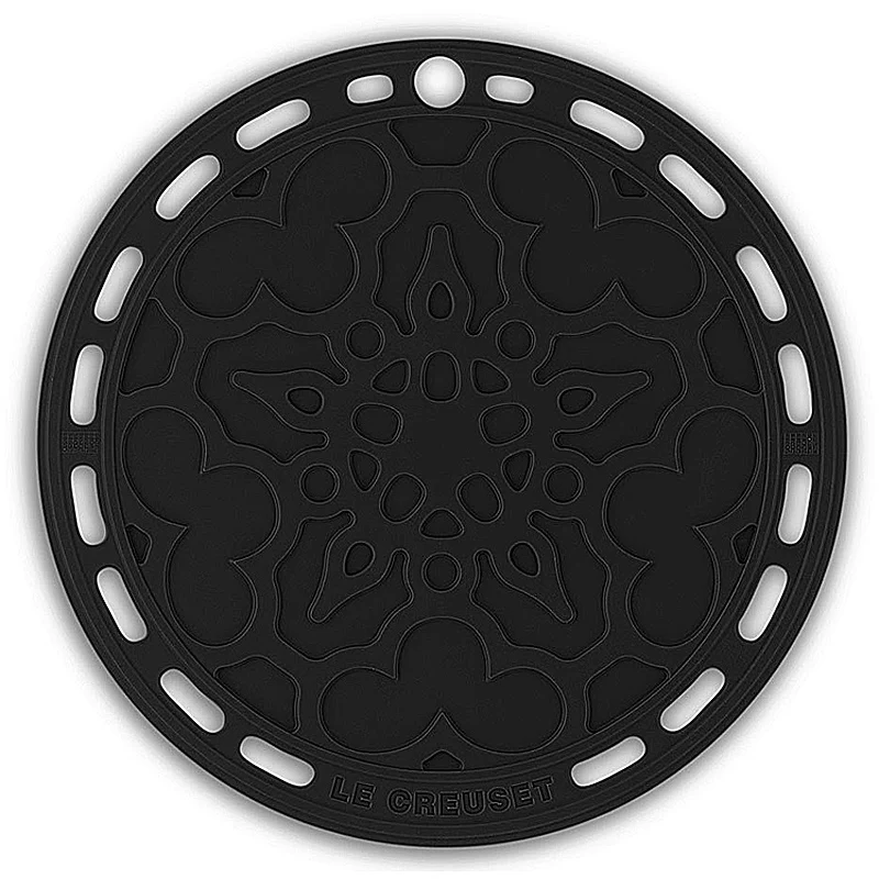 Le Creuset Silikonuntersetzer Tradition Schwarz