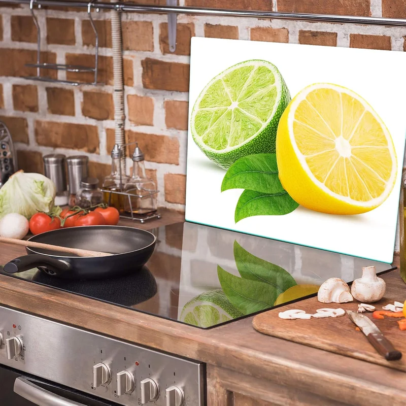 TMK ArtDeko Herdabdeckplatte 1 Teilig 60x52 cm - Spritzschutz Herdabdeckung – Herdschutz aus Sicherh
