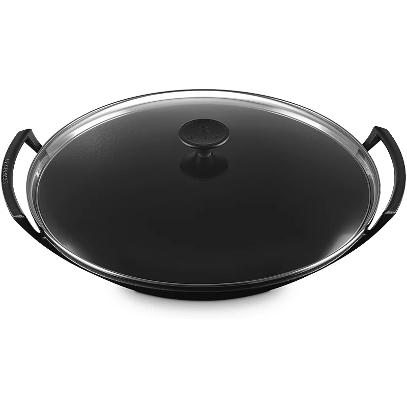 Le Creuset Wok mit Glasdeckel 36 cm Schwarz