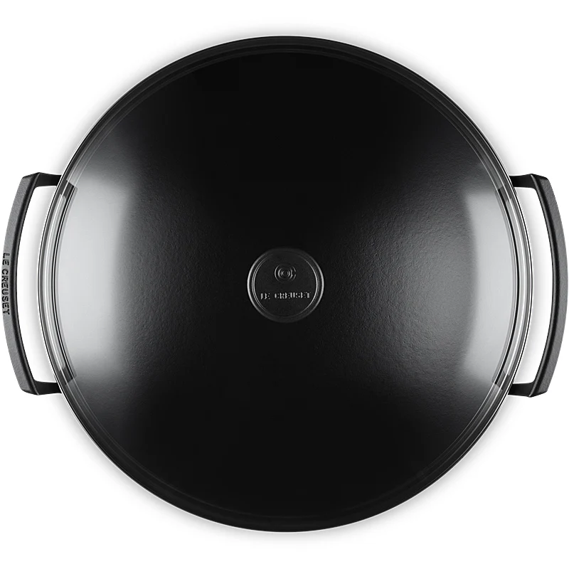 Le Creuset Wok mit Glasdeckel 36 cm Schwarz