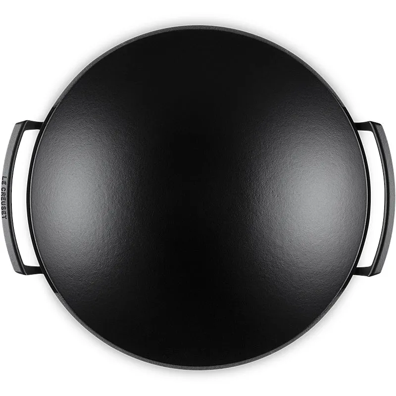 Le Creuset Wok mit Glasdeckel 36 cm Schwarz