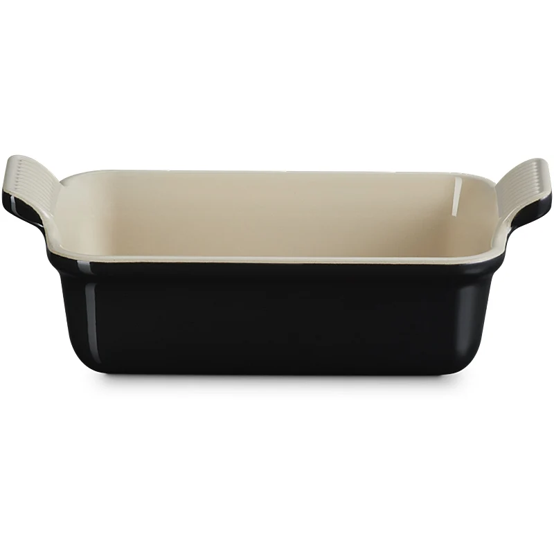 Le Creuset Auflaufform Tradition 19 cm Schwarz Glänzend