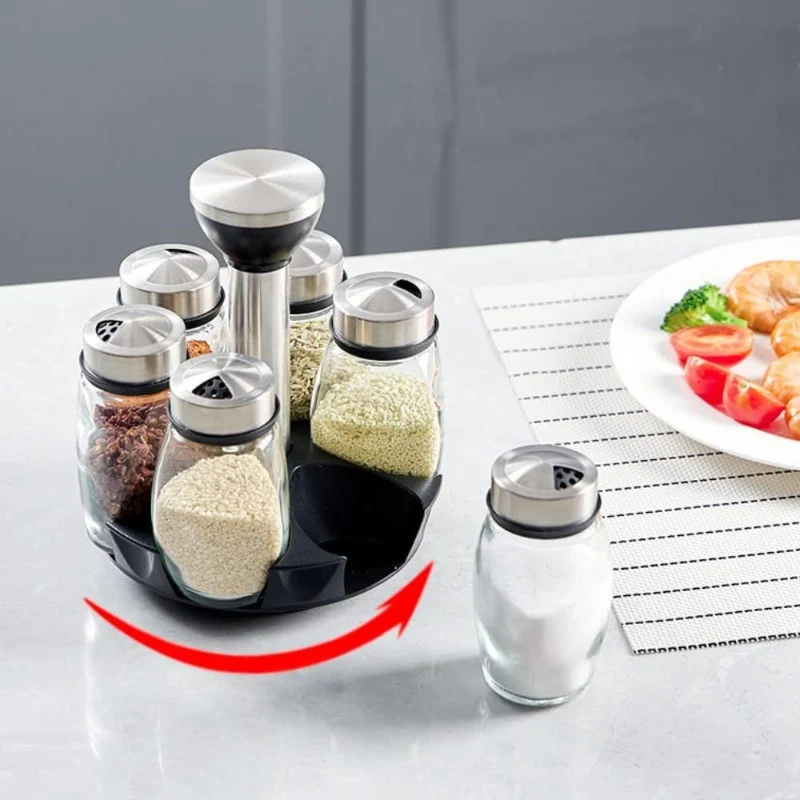 Rotating Spice Rack 6 Bottles