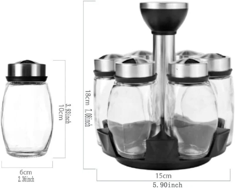 Rotating Spice Rack 6 Bottles