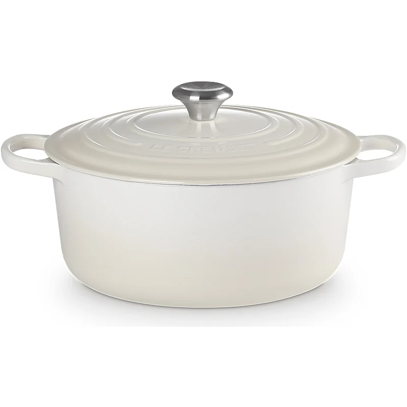 Le Creuset Bräter Signature rund 26 cm Meringue
