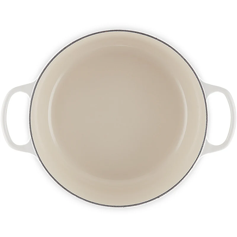 Le Creuset Bräter Signature rund 26 cm Meringue