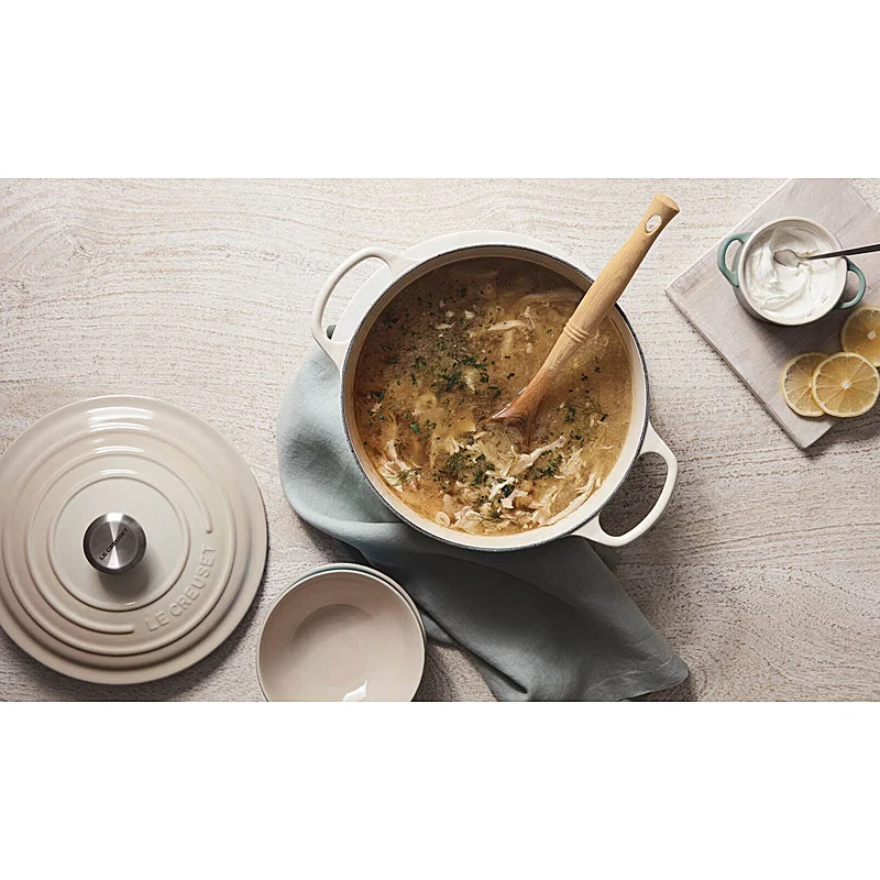 Le Creuset Bräter Signature rund 26 cm Meringue