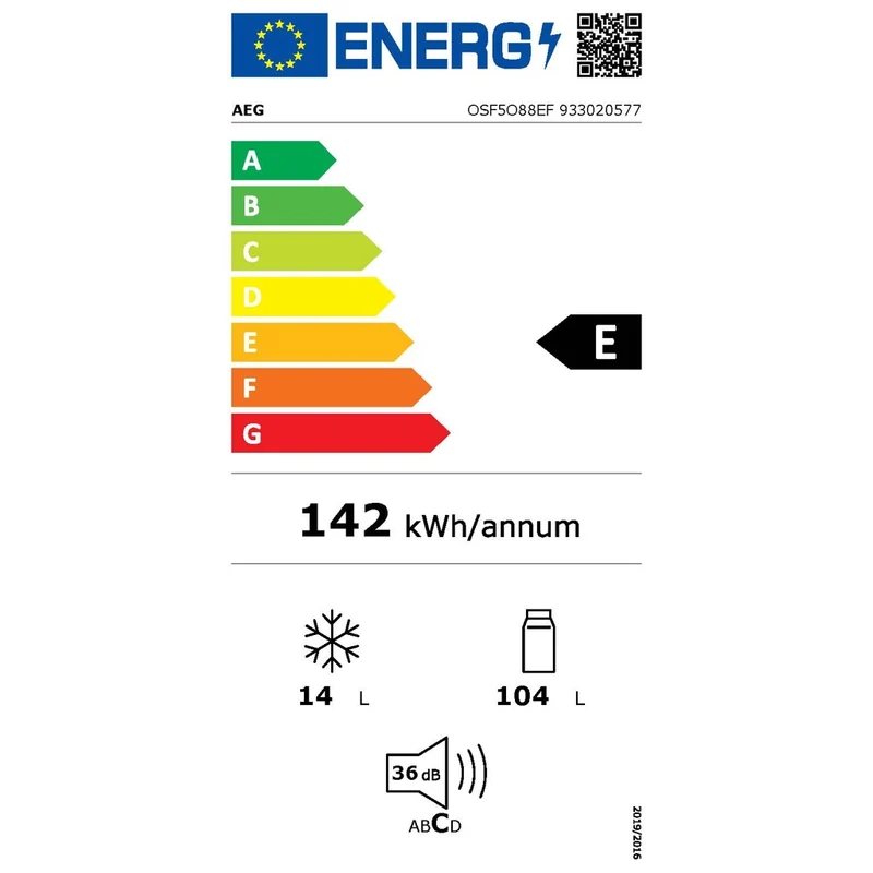 Electrolux AEG MDA EB-Kühlgerät Festtür OSF5O88EF