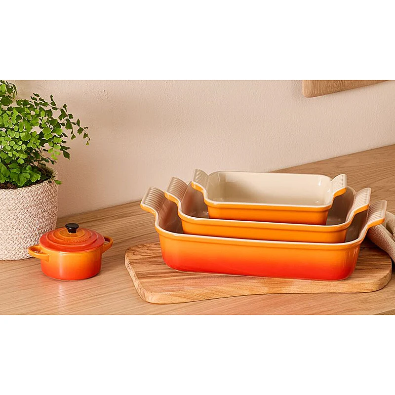 Le Creuset Auflaufform Tradition 19 cm Ofenrot