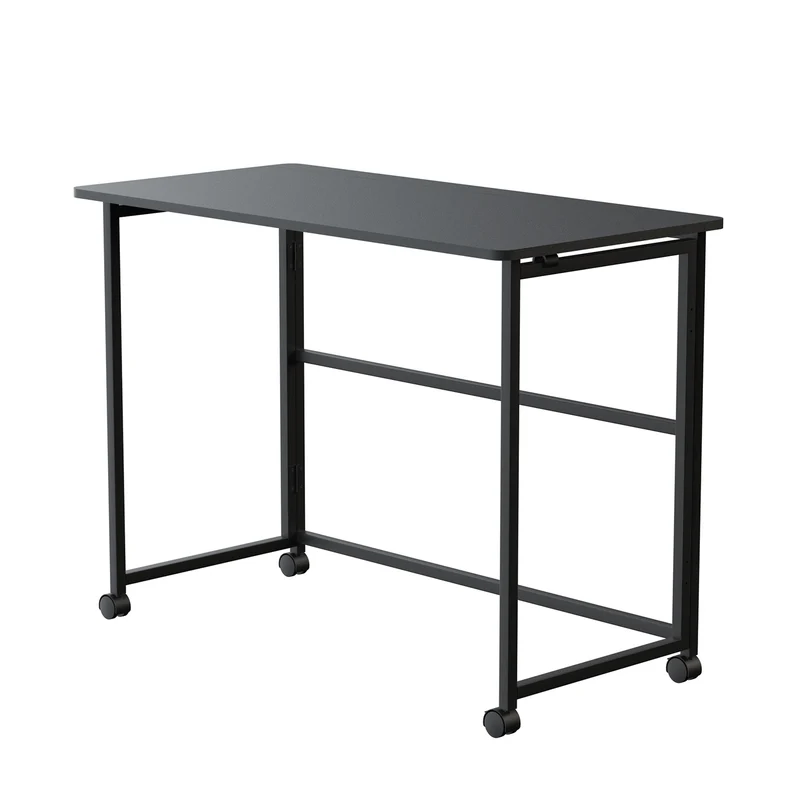 Maclean folding table desk, black, mobile, top 100x50cm, max. 50kg, MC-1250 B