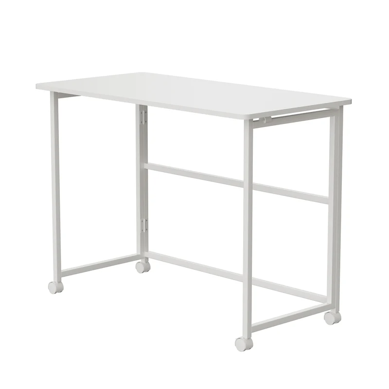 Maclean folding table desk, white, mobile, top 100x50cm, max. 50kg, MC-1250 W
