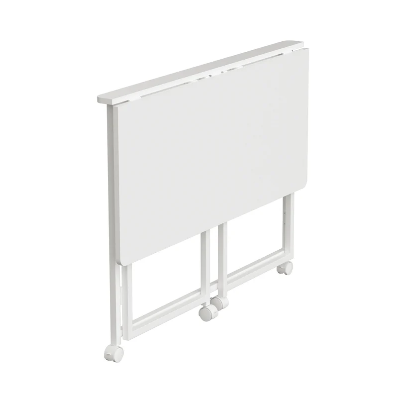 Maclean folding table desk, white, mobile, top 100x50cm, max. 50kg, MC-1250 W