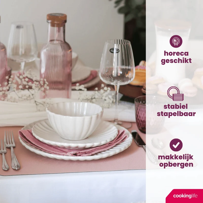 Cookinglife Tassen Cardida Off White 350 ml - 6 Stuks