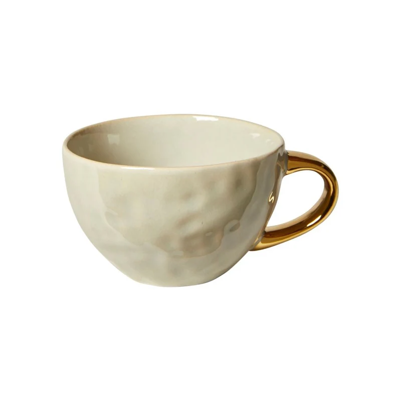 Tasse in Mint mit goldfarbenem Henkel – D10,2x9,2 cm