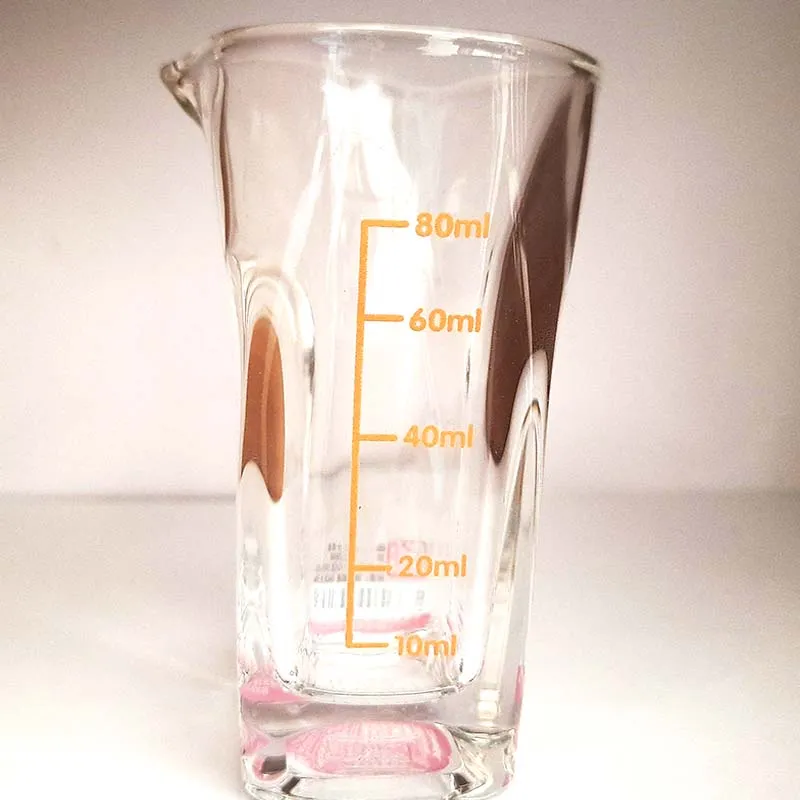 80ml Durable Measuring Glass with Easy-to-Read Scale