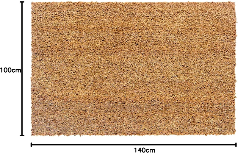 Fussmatte Kokos 140x100 cm schnittfest - 24mm Kokosmatte Natur, antibakteriell und extrem strapazier