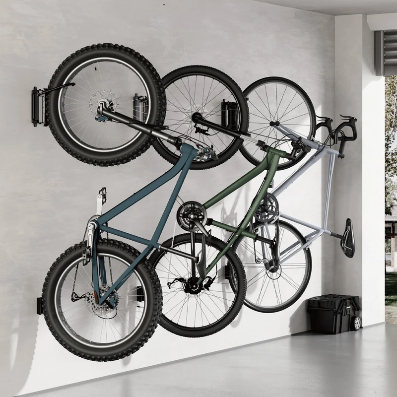 Maclean Wall-Mounted Bike Rack/Hanger, max. load 35 kg, adjustable tilt angle, steel, MC-171, 2 pieces