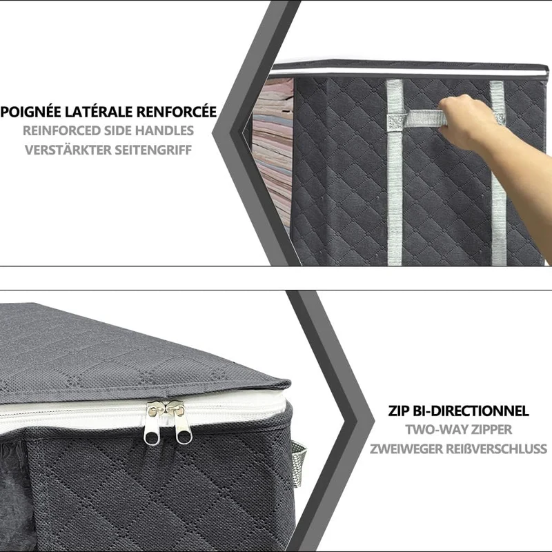 VOUNOT® Grosse Vakuum Aufbewahrungstasche mit Pumpe, 4 Stück Vakuumbeutel, 4 Stück Aufbewahrungstasc
