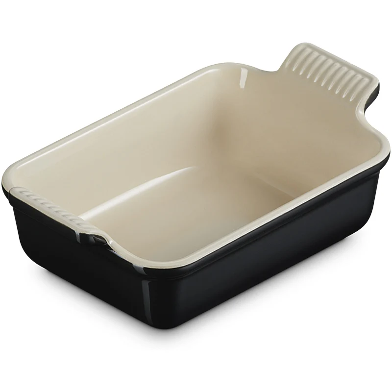Le Creuset Auflaufform Tradition 26 cm Schwarz Glänzend