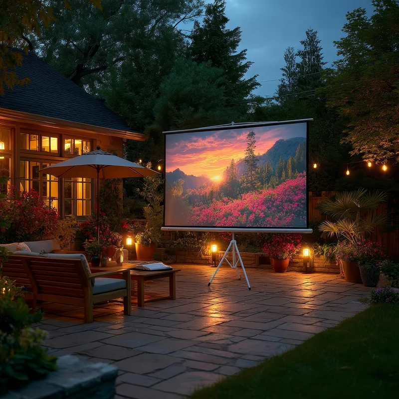 Maclean projection screen, diagonal 100 inches, 200x150 cm, on a stand, 4:3 format, MC-595