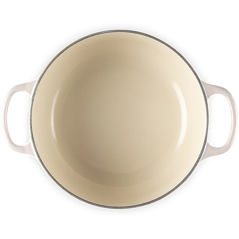 Le Creuset Bräter Signature rund 24 cm Shell Pink