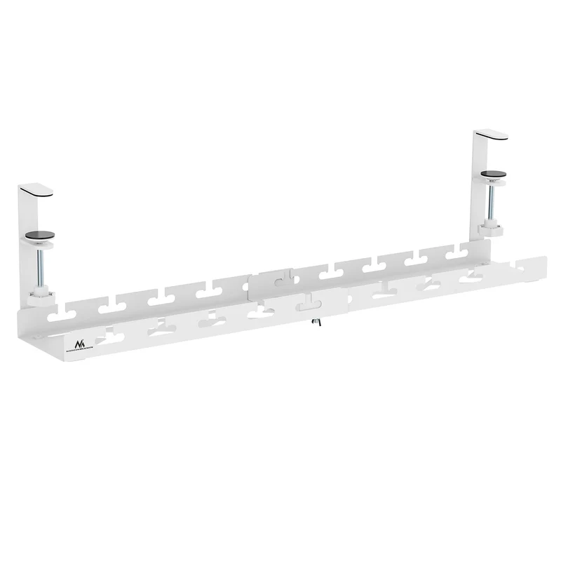 Maclean under-desk cable organizer, max. load 5kg, max. 728mm, white, MC-103 W