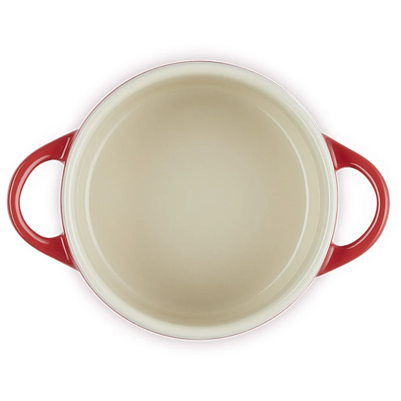 Le Creuset Mini Cocotte 10 cm Kirschrot mit Herzknopf