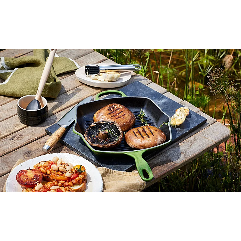 Le Creuset Grillpfanne quadratisch Signature 26 cm Bamboo Green