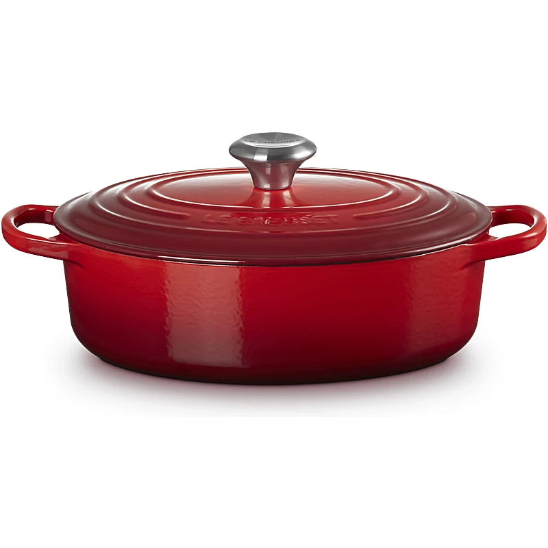 Le Creuset Gourmet Bräter Signature oval 27cm Kirschrot
