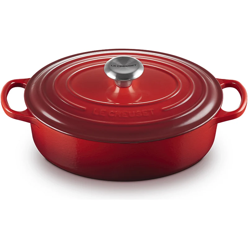 Le Creuset Gourmet Bräter Signature oval 27cm Kirschrot